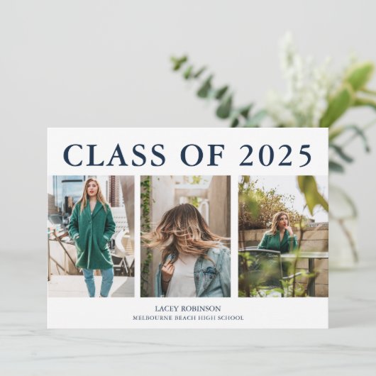 Faire-part de graduation du collage photo moderne (Debout devant)