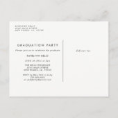 Faire-part de graduation du collage photo moderne (Dos)