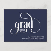 Faire-part de graduation du logo de grade simple (Devant)