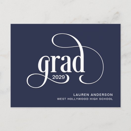 Faire-part de graduation du logo de grade simple (Devant)
