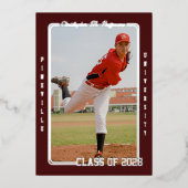 Faire-part de graduation du maroon de baseball (Recto)