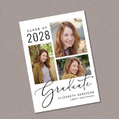 Faire-part de graduation du script de collage de p