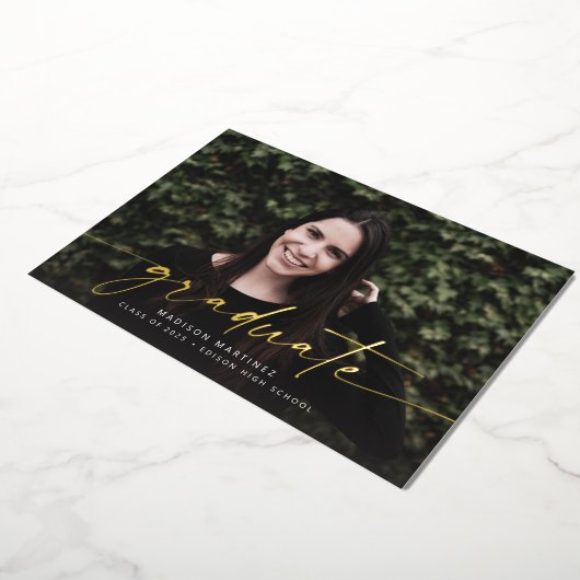 Faire-part de graduation du script de finition (Rotation)