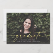 Faire-part de graduation du script de graduation j (Devant)