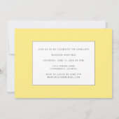 Faire-part de graduation du script de graduation j (Dos)