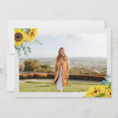 Faire-part de graduation du script de photo de tou (Dos)