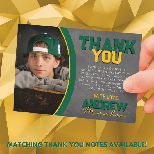 Faire-part de graduation du tableau de bord vert e