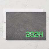 Faire-part de graduation du tableau de bord vert e (Dos)