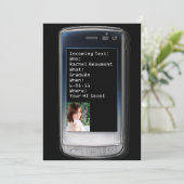 Faire-part de graduation du texte du téléphone cel (Debout devant)