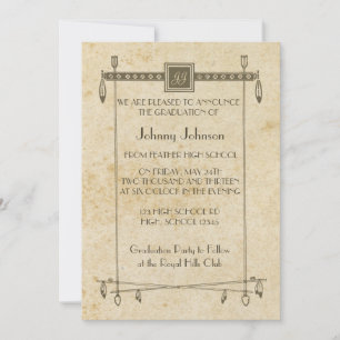 Faire-part de graduation du thème de la bannière d