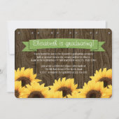 Faire-part de graduation du tournesol vert (Dos)