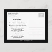 Faire-part de graduation élégamment pointé /Invita (Dos)