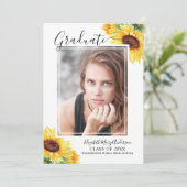 Faire-part de graduation en aquarelle de la photo  (Debout devant)