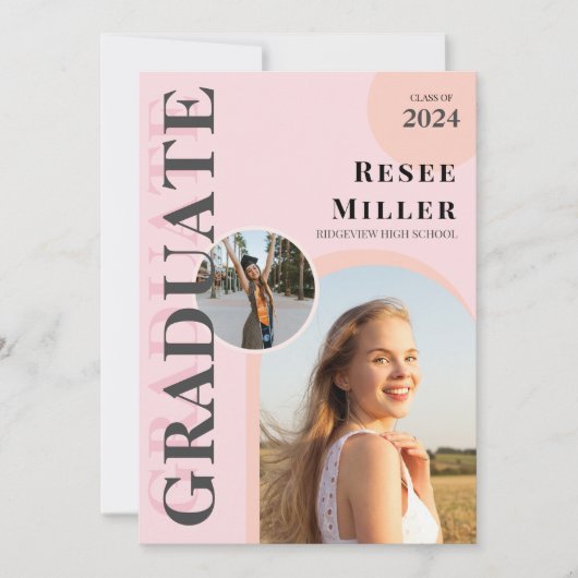 Faire-part de graduation en Arc élégant (Devant)