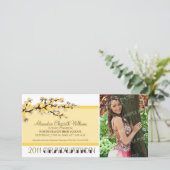 Faire-part de graduation en fleurs de cerisier (ja (Debout devant)