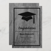 Faire-part de graduation en granit classique - noi (Devant / Derrière)