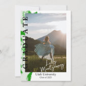 Faire-part de graduation en marbre vert (Devant)