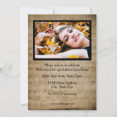 Faire-part de graduation en musique de feuille ave (Dos)