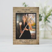 Faire-part de graduation en musique de feuille ave (Debout devant)