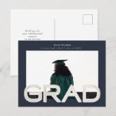 faire-part de graduation en or gras (Devant / Derrière)