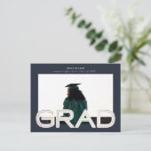 faire-part de graduation en or gras (Debout devant)