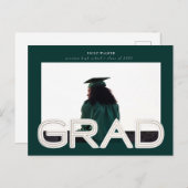 faire-part de graduation en or gras (Devant / Derrière)