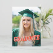 Faire-part de graduation en typographie de la Retr (Debout devant)