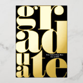 Faire-part de graduation en typographie simple mod (Recto)