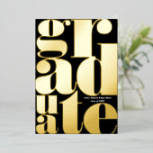 Faire-part de graduation en typographie simple mod (Debout devant)