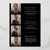 Faire-part de graduation en typographie simple mod (Verso)