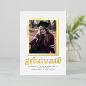 Faire-part de graduation et d'invitation du cadre (Debout devant)