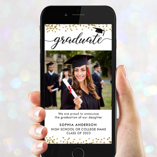 Faire-part de graduation Evite moderne