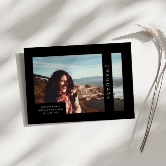 Faire-part de graduation géométrique moderne