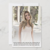 Faire-part de graduation Gold Black Photo (Dos)