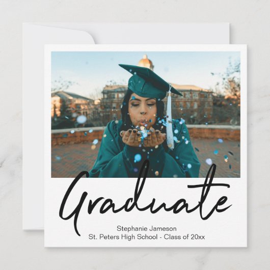 Faire-part de graduation instantanée (Devant)