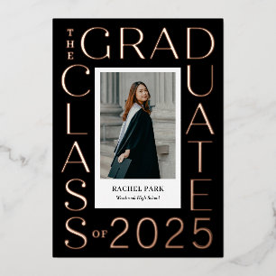 Faire-part de graduation Invitation de la feuille 