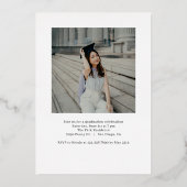 Faire-part de graduation Invitation de la feuille  (Verso)