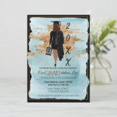 Faire-part de graduation Invitation Légère peau (Debout devant)