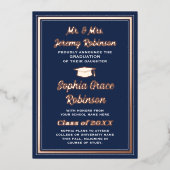 Faire-part de graduation Marine & Foil (Recto)