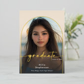 Faire-part de graduation minimale moderne pour les (Debout devant)