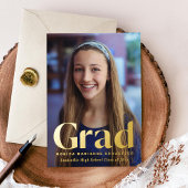 Faire-part de graduation minimale pour la photo de
