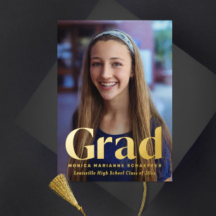 Faire-part de graduation minimale pour la photo de