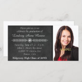 Faire-part de graduation Modèle photo de tableau d (Devant / Derrière)