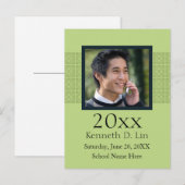 Faire-part de graduation Modèle photo personnalisé (Devant / Derrière)