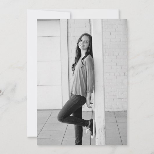 Faire-part de graduation moderne (Dos)