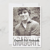 Faire-part de graduation moderne (Devant)