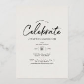 Faire-part de graduation moderne Arch Green et hui (Verso)