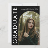 Faire-part de graduation moderne et audacieuse (Devant)