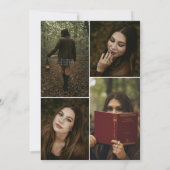 Faire-part de graduation moderne et audacieuse (Dos)