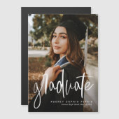 Faire-part de graduation moderne et élégant (Devant / Derrière)